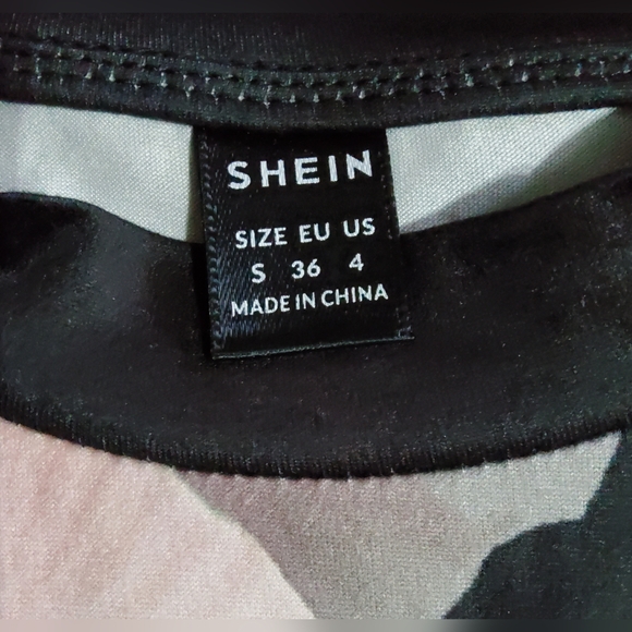 SHEIN Black Floral Set Maxi Skirt and matching blouse Size Small - Picture 5 of 11